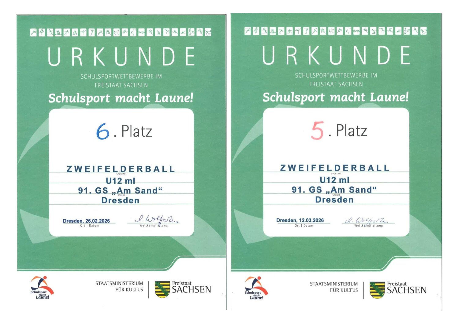 Wir gratulieren zur erfolgreichen                                  Teilnahme am Zweifelderball-                                                 Turnier der Jungen und Mädchen!